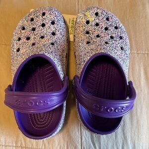 CROCS Kids Colorful Clogs - Purple Speckle